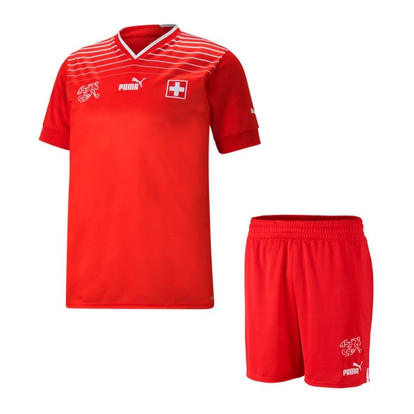 Camiseta Suiza 1ª Kit Niño 2022 Rojo